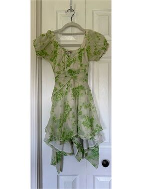 ASOS Green and White Floral Romper